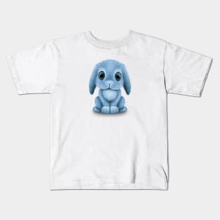 Cute Blue Baby Bunny Rabbit Kids T-Shirt